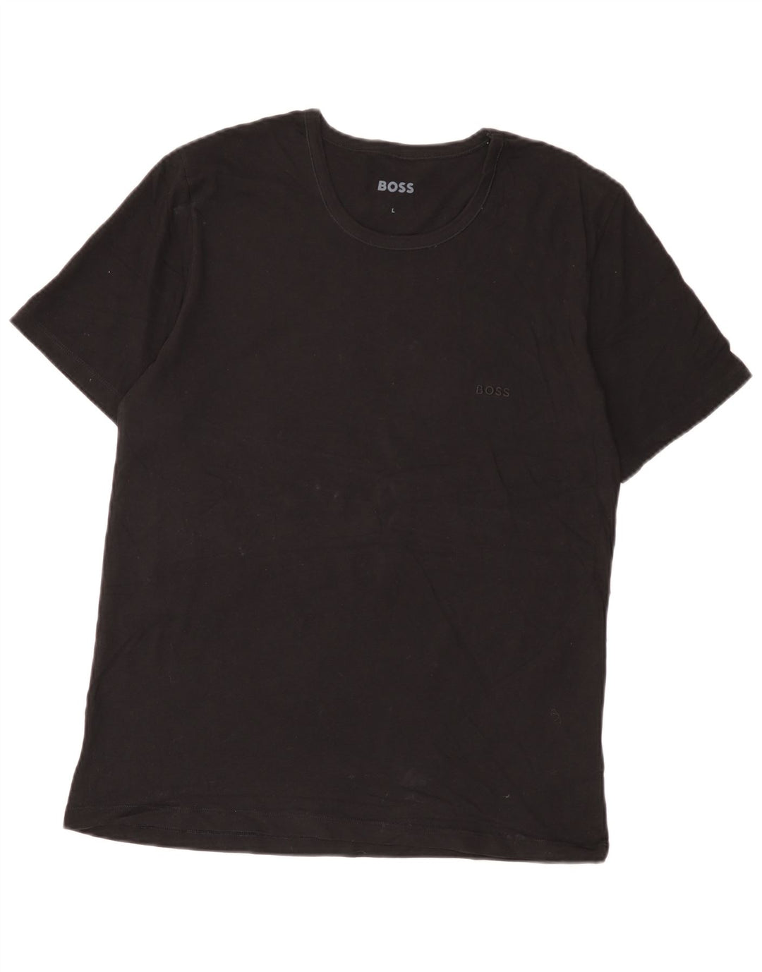 T-shirt da uomo Hugo Boss Top grande in cotone nero