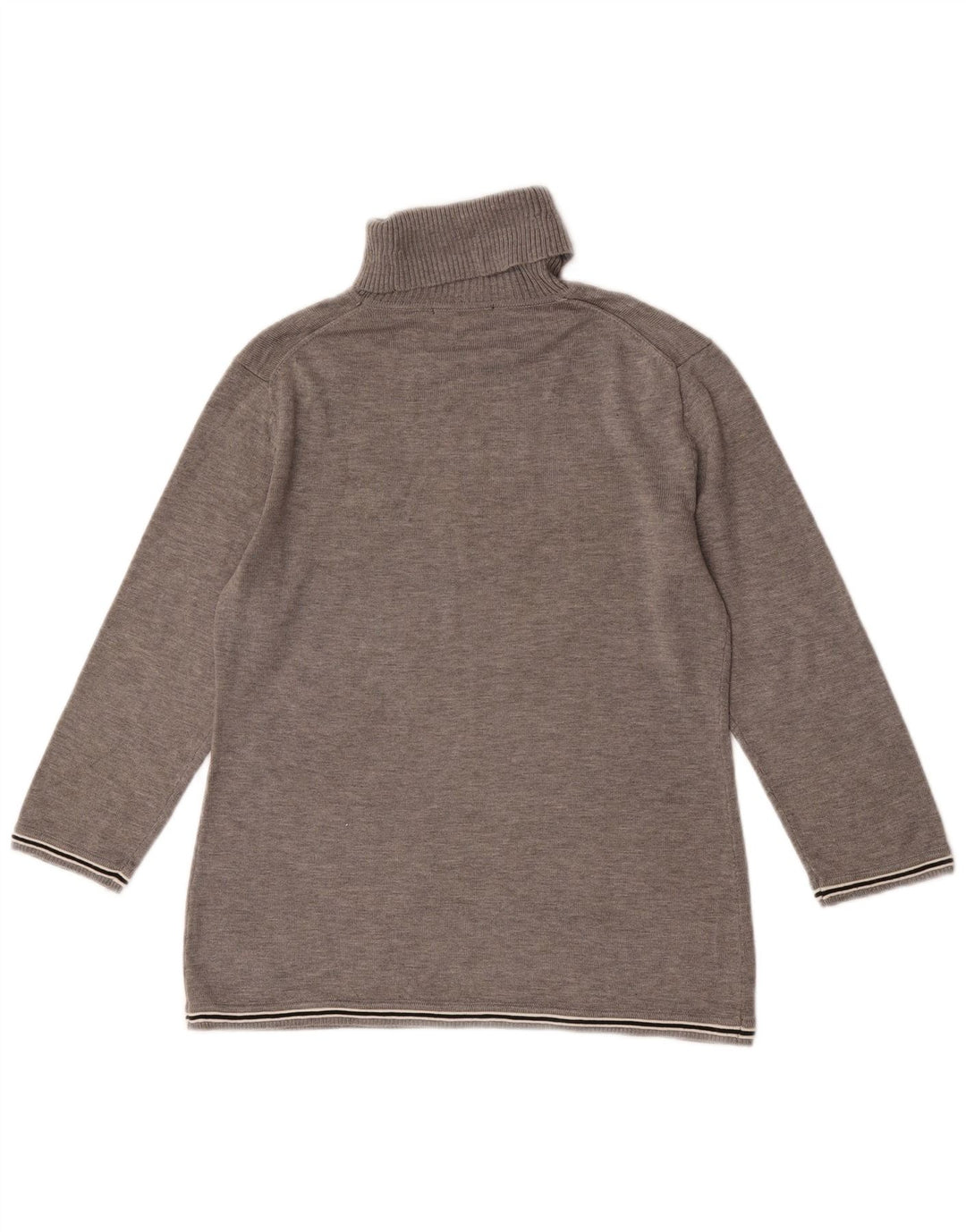 Maglione maglione a collo alto da donna Tommy Hilfiger UK 10 piccolo grigio chiazzato