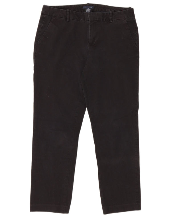 Pantaloni chino dritti da donna Tommy Hilfiger US 10 Large W32 L26 neri