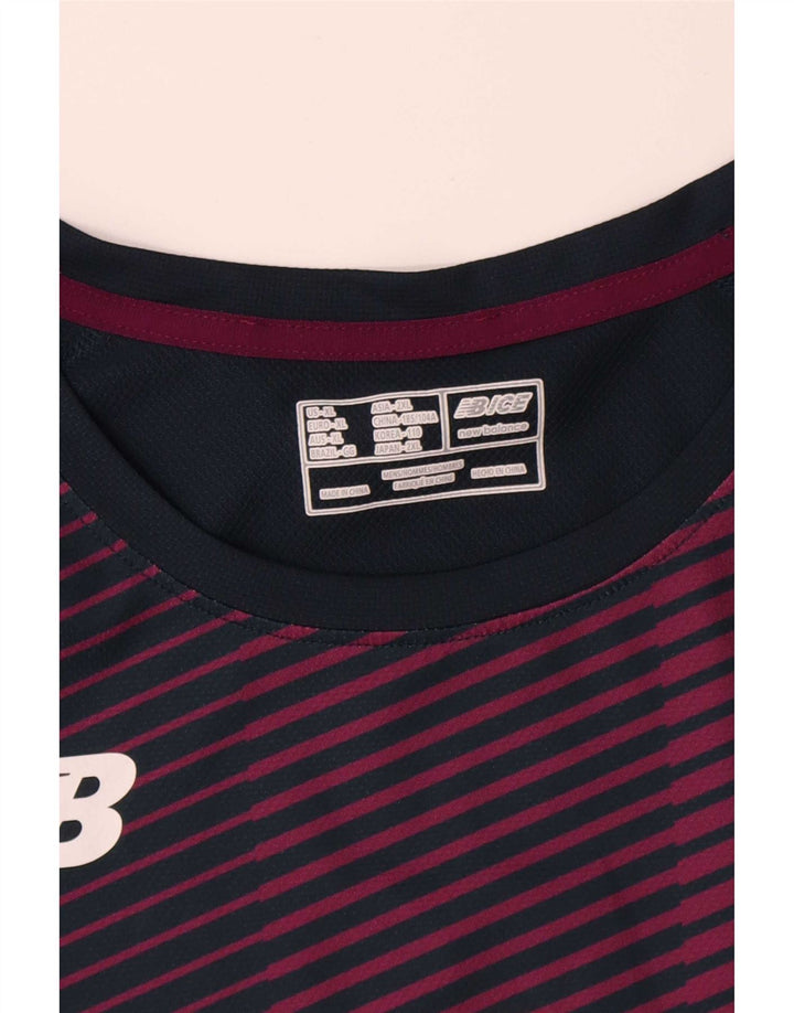 T-shirt grafica da uomo New Balance Top XL poliestere blu navy