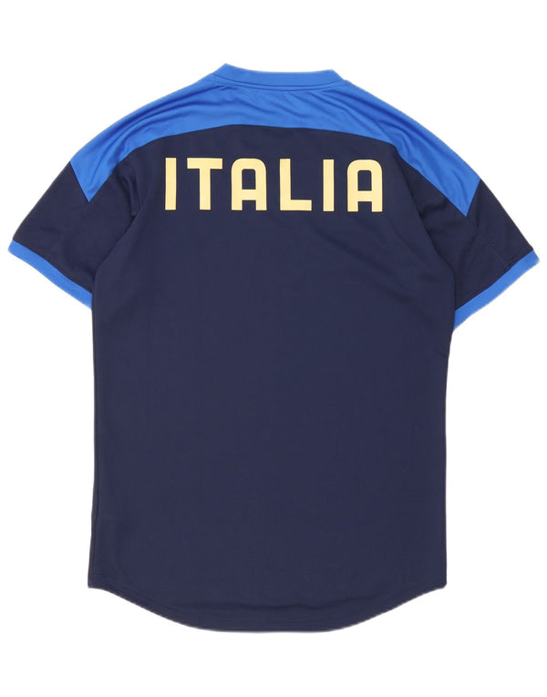 T-shirt grafica da uomo Puma Italia Top Medium Blu Navy Colourblock Sports