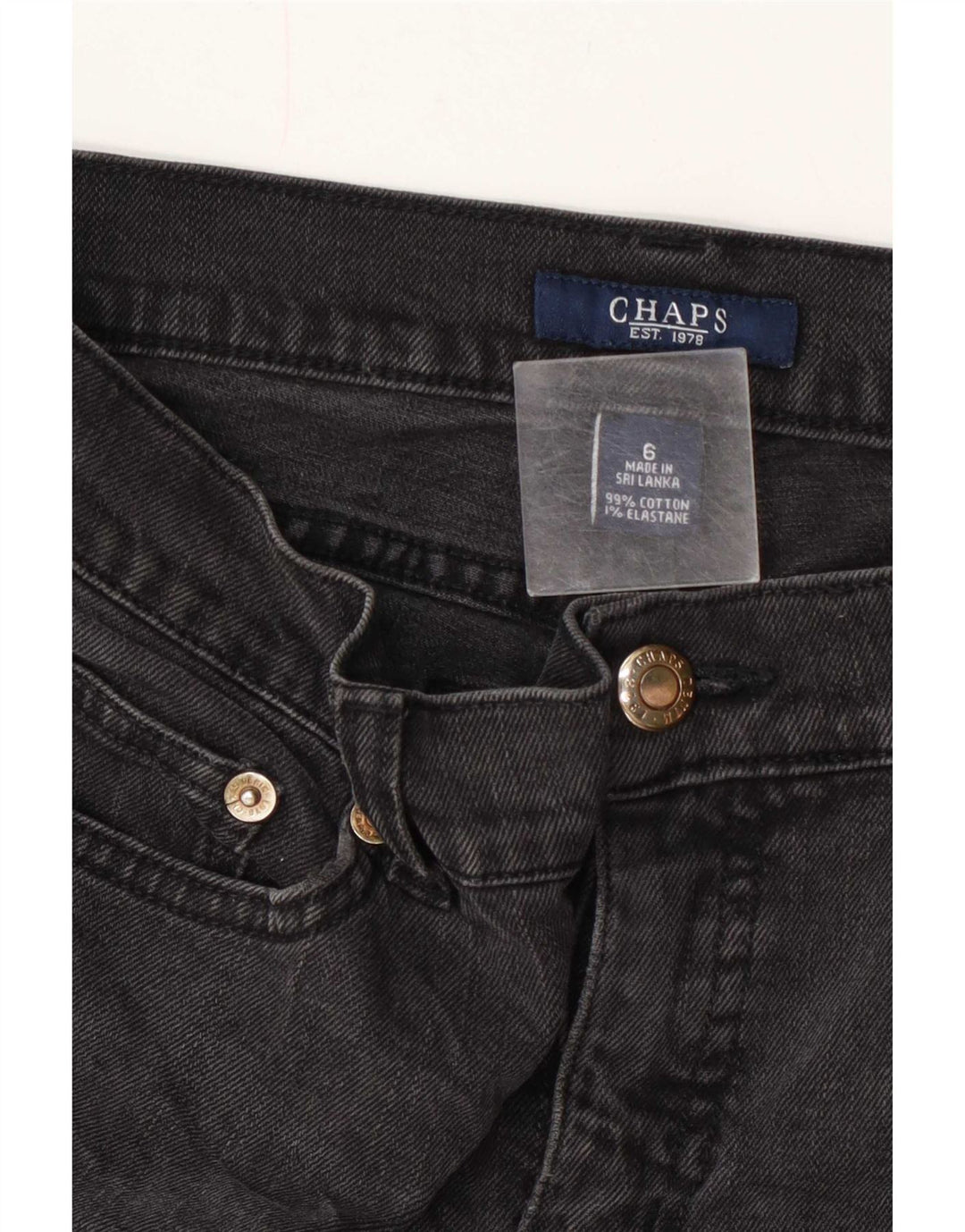 Jeans dritti da donna Chaps US 6 medi W30 L30 cotone grigio