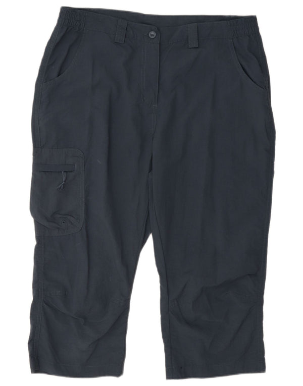 Mountain Warehouse Pantaloni cargo Capri da donna UK 12 Medium W32 L19 Navy Bl