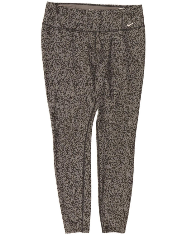 Leggings Dri Fit da donna NIKE UK 18 XL Poliestere con stampa animalier grigio
