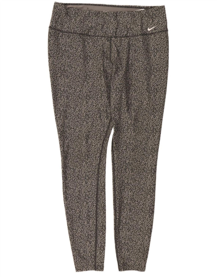 Leggings Dri Fit da donna NIKE UK 18 XL Poliestere con stampa animalier grigio