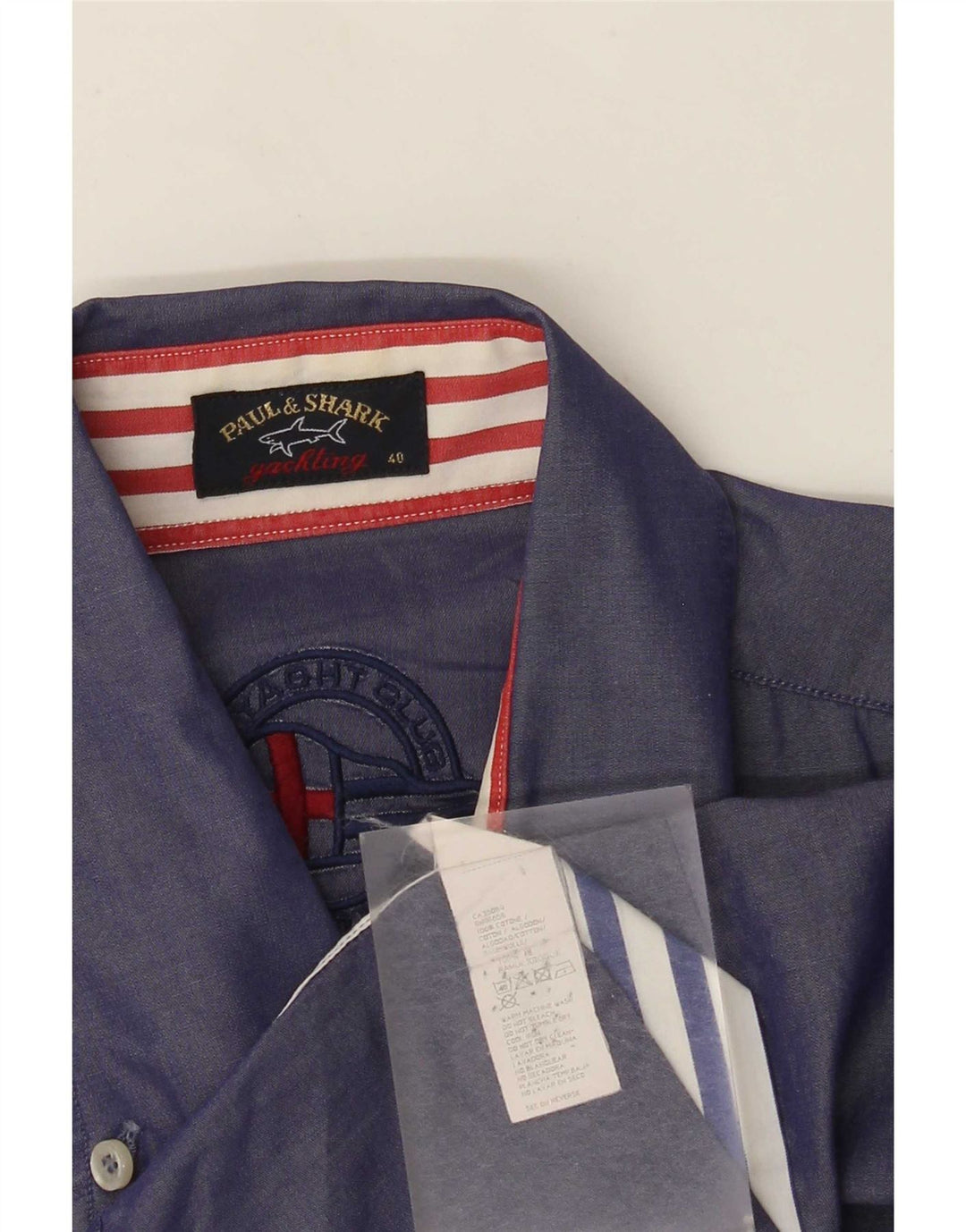 Camicia da uomo Paul & Shark taglia 40 cotone viola medio