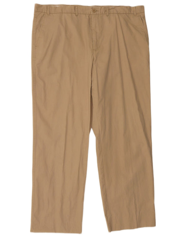 Pantaloni chino dritti da uomo Marks & Spencer W42 L31 cotone beige