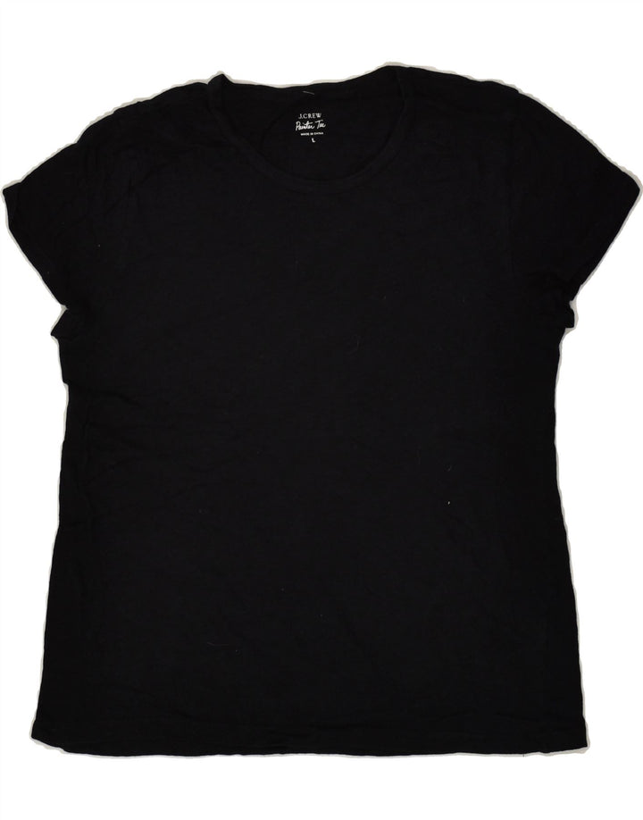 J. CREW Womens T-Shirt Top UK 16 Large Black Cotton | Vintage J. Crew | Thrift | Second-Hand J. Crew | Used Clothing | Messina Hembry 