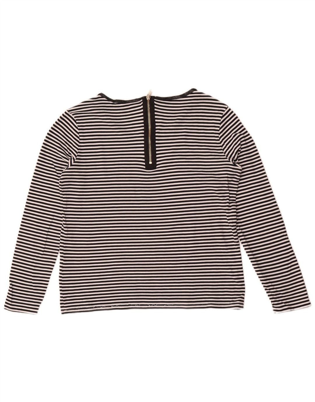 Top da donna a maniche lunghe Hugo Boss UK 12 medio nero a righe