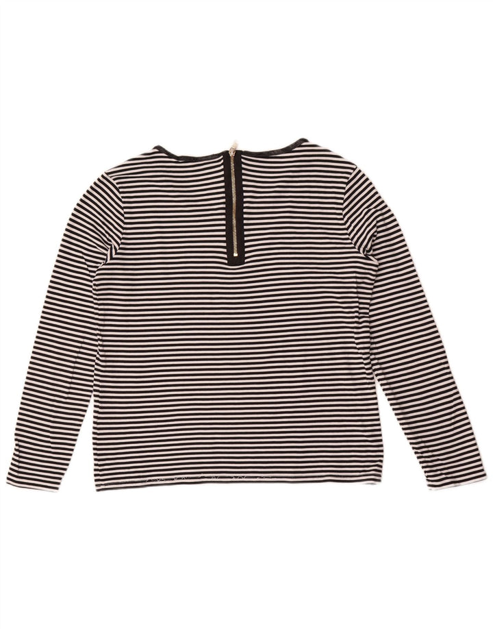 Top da donna a maniche lunghe Hugo Boss UK 12 medio nero a righe
