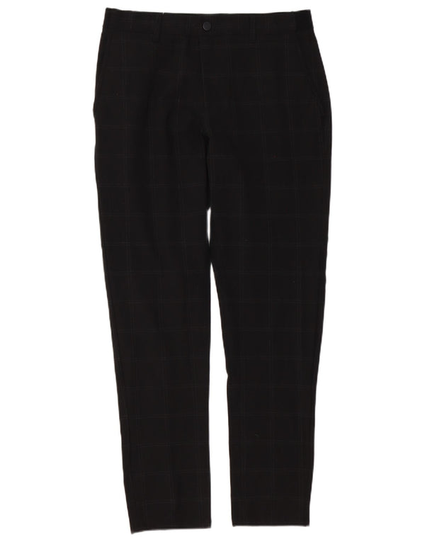 Pantaloni chino slim da uomo Zara medi W31 L30 neri a quadri