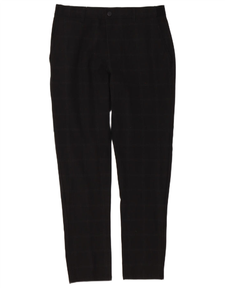 Pantaloni chino slim da uomo Zara medi W31 L30 neri a quadri