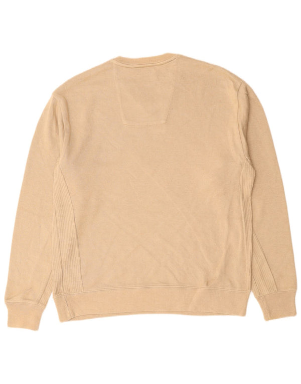 Maglione da uomo con scollo a V IZOD piccolo in cotone beige