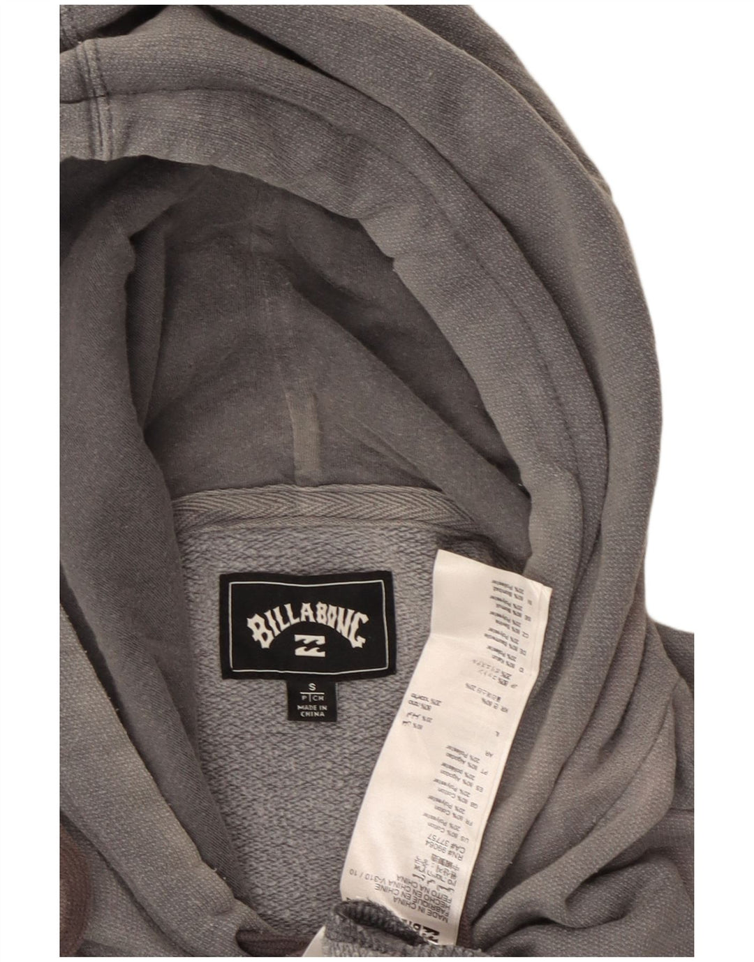 Maglione con cappuccio grafico da uomo BILLABONG piccolo in cotone grigio