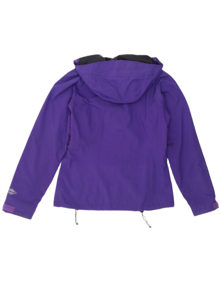 Giacca antipioggia con cappuccio Columbia da donna UK 10 piccola nylon viola