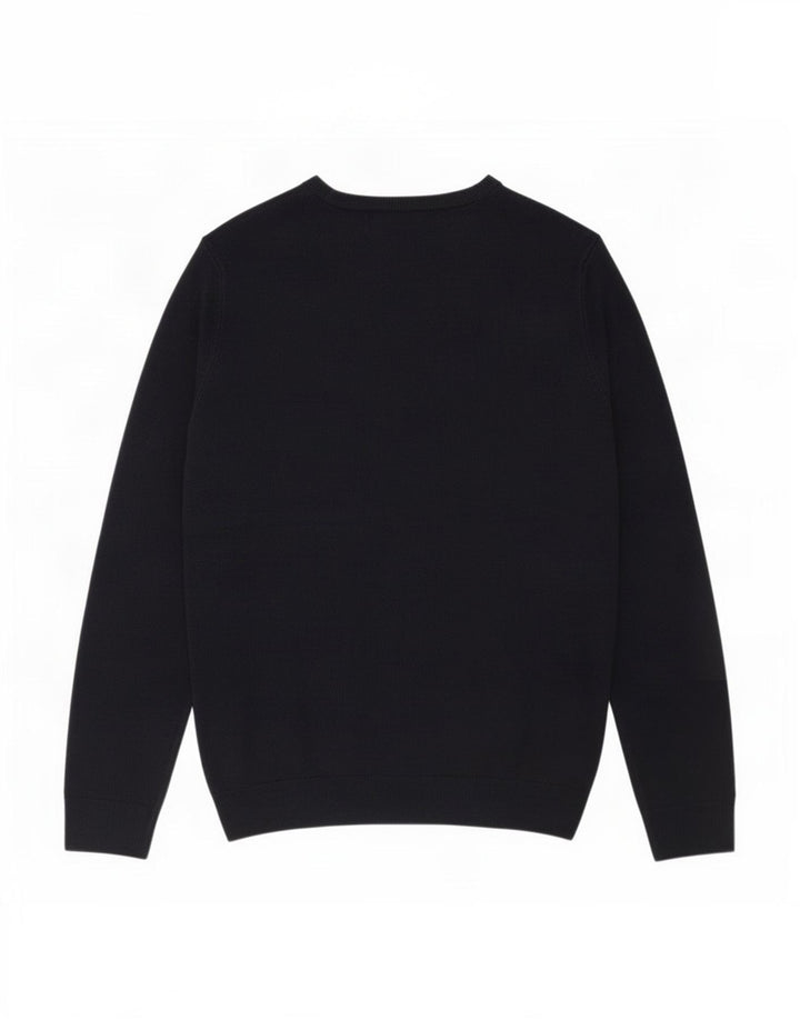 Maglione maglione girocollo da uomo Marks & Spencer grande acrilico blu navy