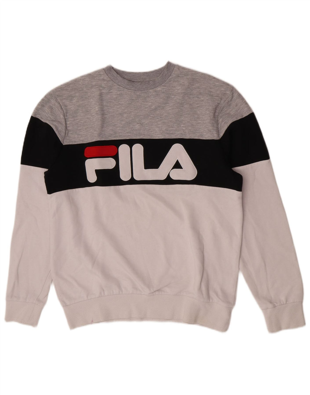 Fila Felpa grafica da uomo Maglione in cotone color block medio multicolore