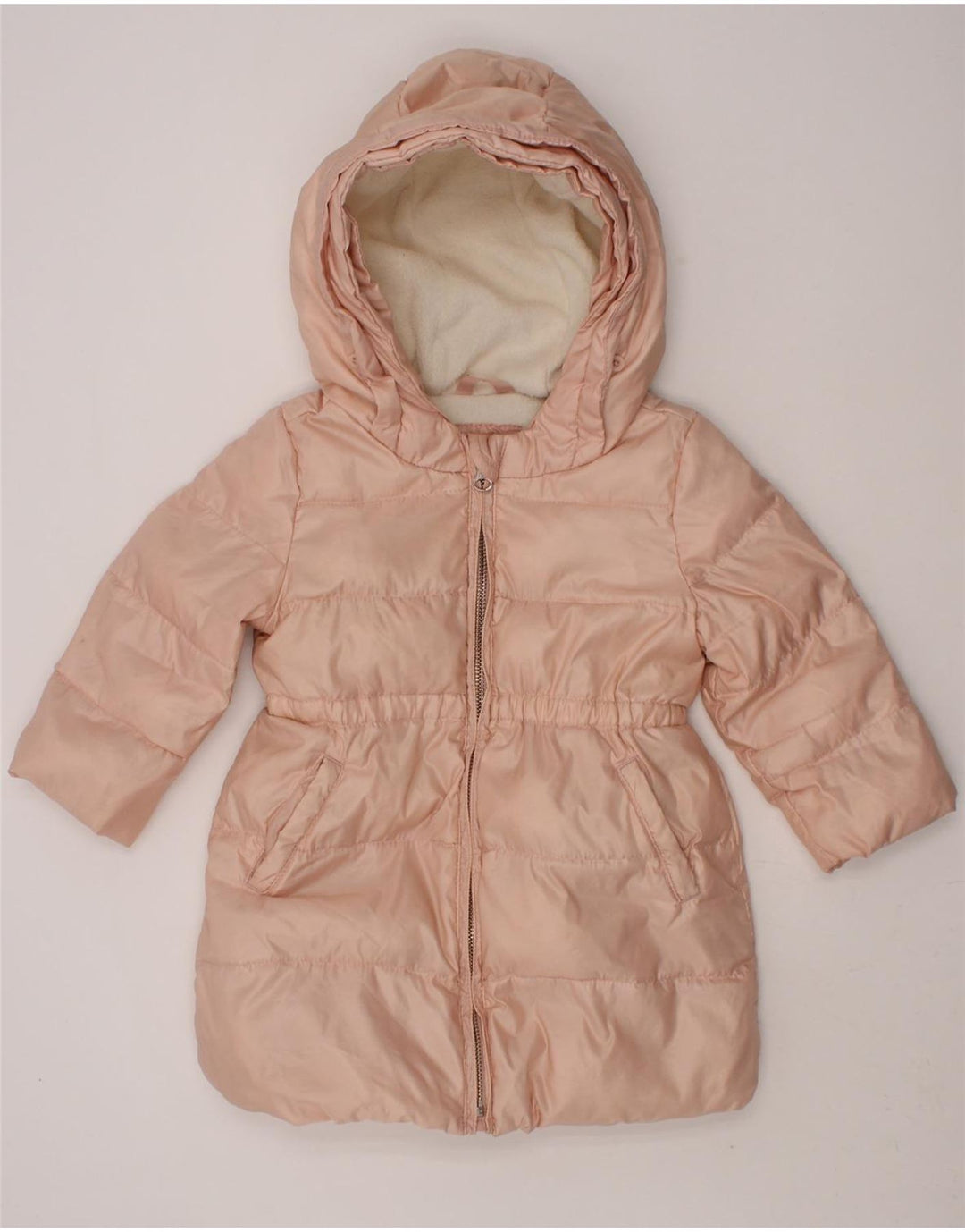GAP Baby Girls Hooded Padded Jacket 18-24 Months Pink Polyester Vintage Gap and Second-Hand Gap from Messina Hembry 