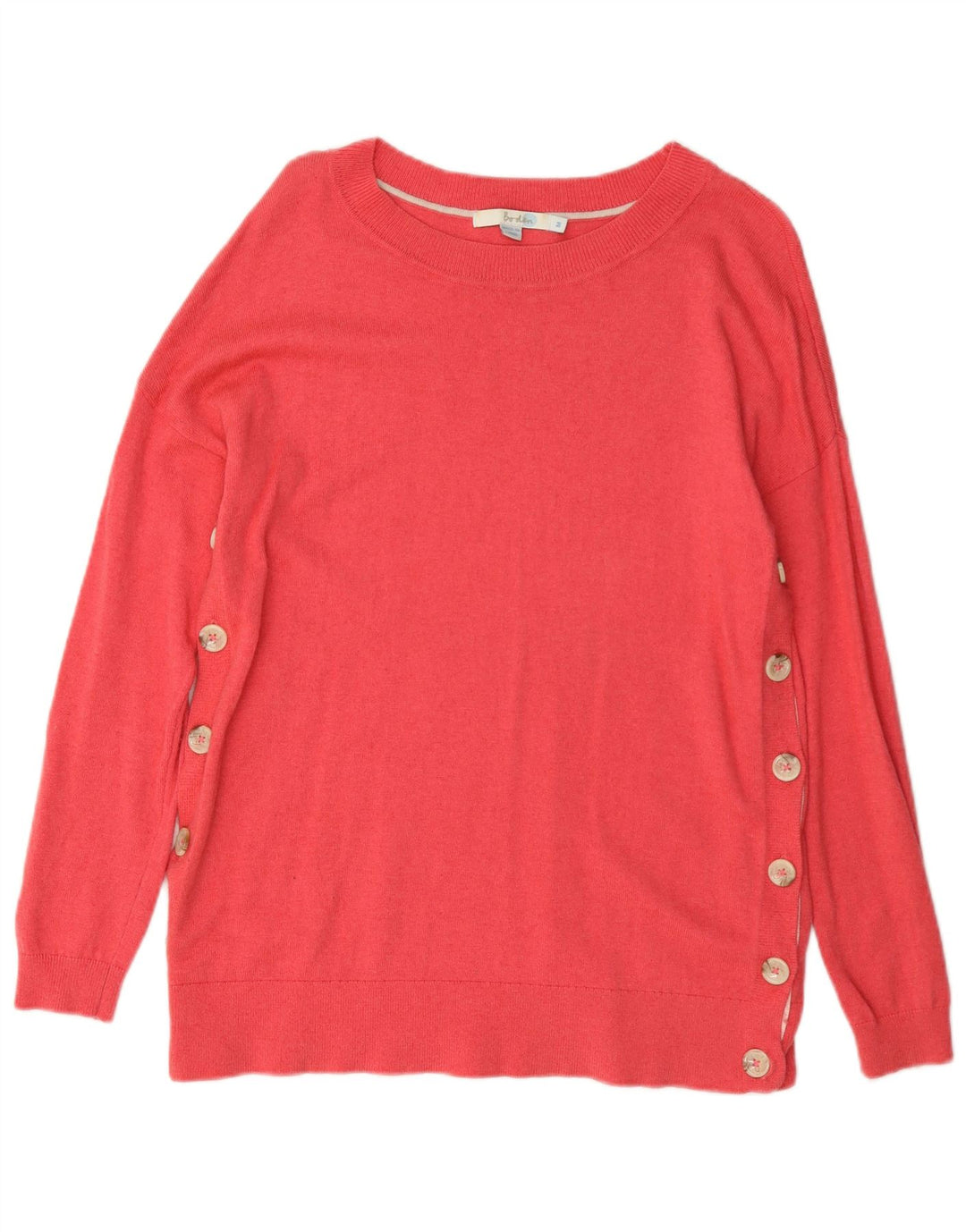 Maglione maglione con scollo a barca da donna Boden UK 14 Viscosa rosa medio