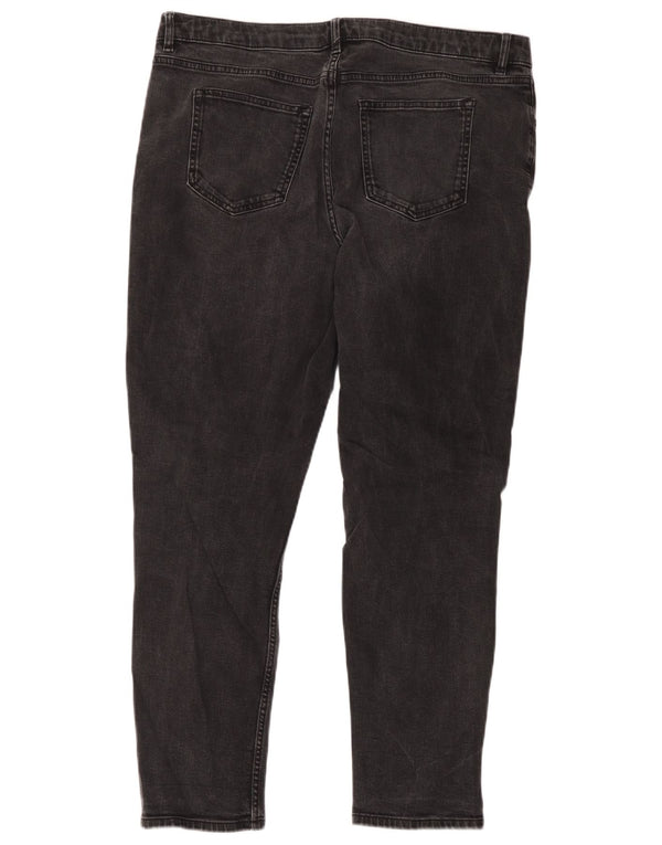 Jeans slim fit rilassati da donna Marks & Spencer UK 16 grandi W38 L27 neri
