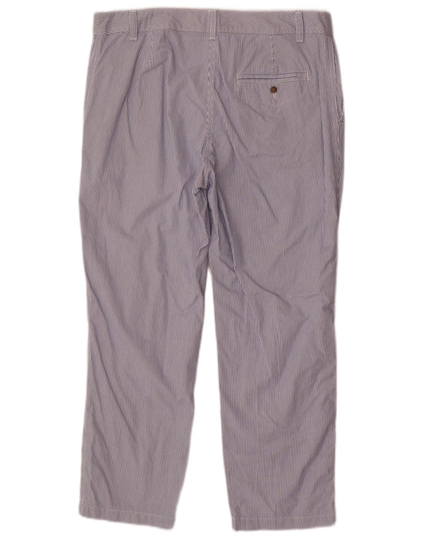 Pantaloni chino da donna Marks & Spencer UK 14 Large W34 L26 Gessato blu
