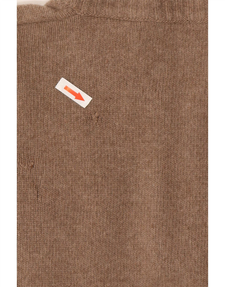 Maglione da uomo con zip e collo Oscar Et Louise in lana beige medio