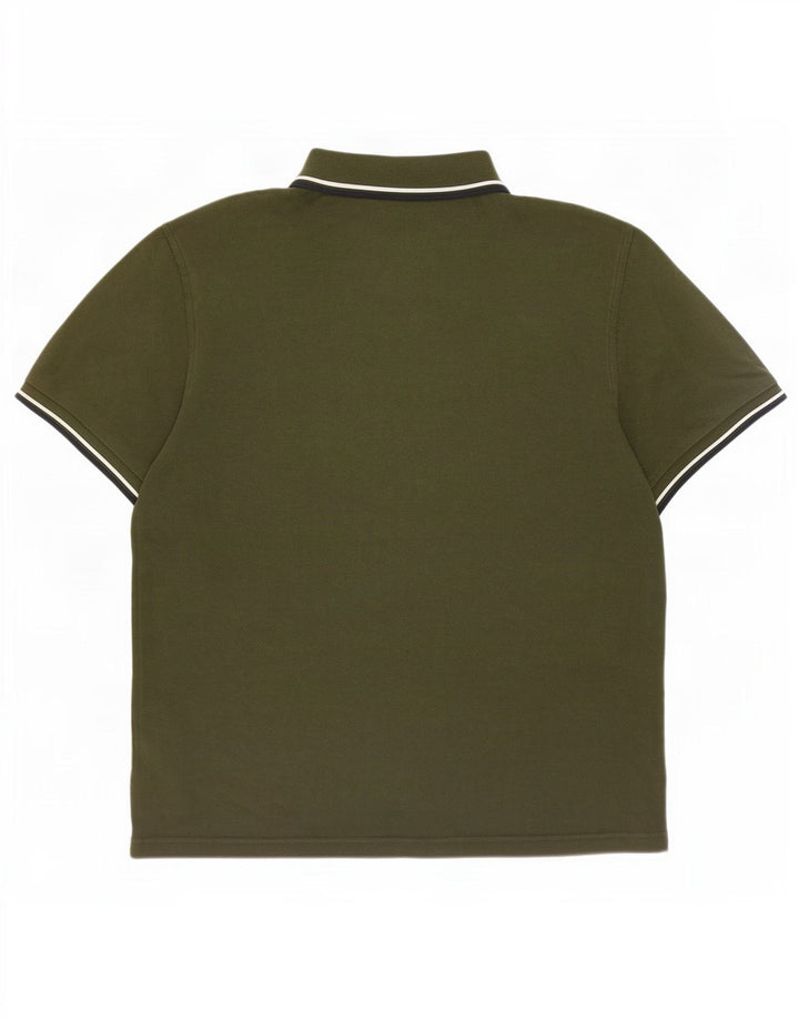 Polo da uomo Fred Perry grande in cotone a righe kaki