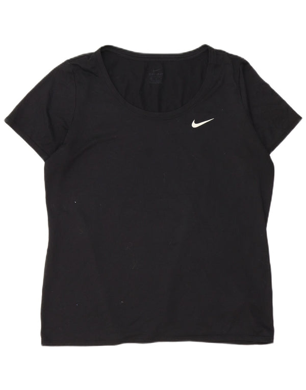 T-shirt da donna Nike Dri Fit Top UK 18 XL poliestere nero