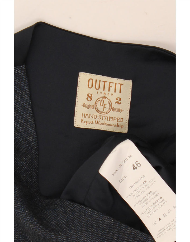 Gilet vintage da uomo IT 46 piccolo in poliestere a quadri blu navy