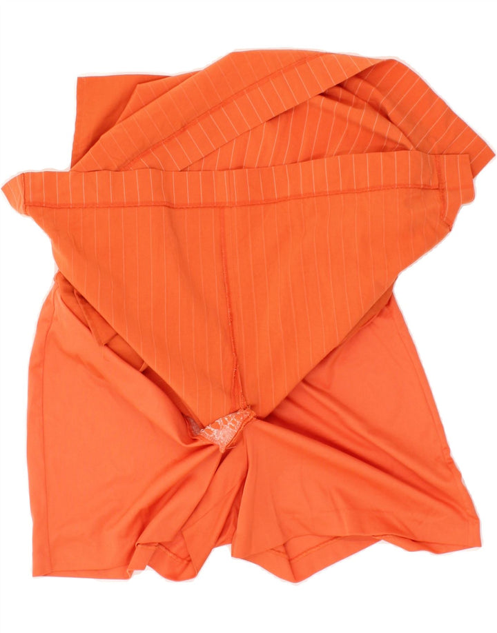IZOD Womens Skort UK 10 Small W27 Orange Pinstripe Polyester Vintage Izod and Second-Hand Izod from Messina Hembry 