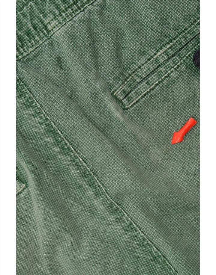 Pantaloncini chino da uomo Superdry grandi W36 in cotone pied de poule verde