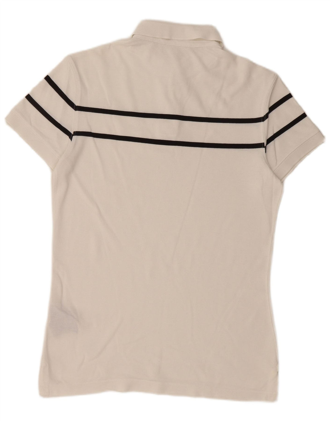 ARMANI JEANS Mens Polo Shirt Medium White Striped Cotton