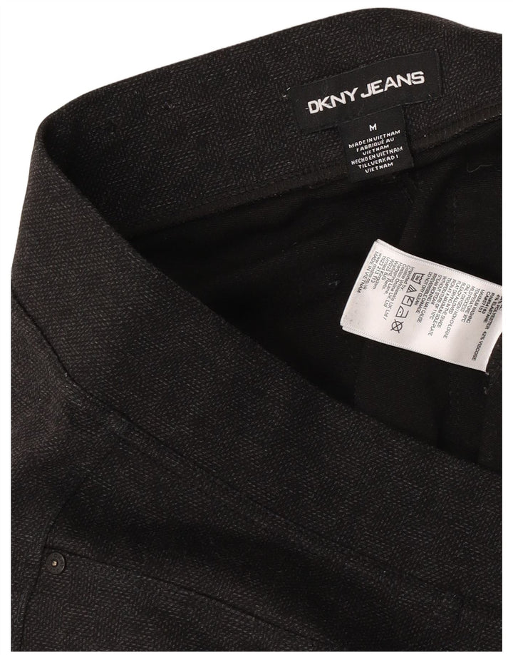 Pantaloni casual skinny da donna Dkny medi W30 L28 poliestere a quadri grigi