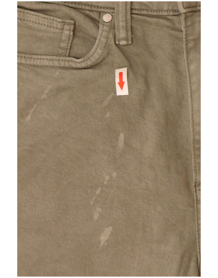 Jeans slim da uomo Marks & Spencer W32 L33 cotone kaki