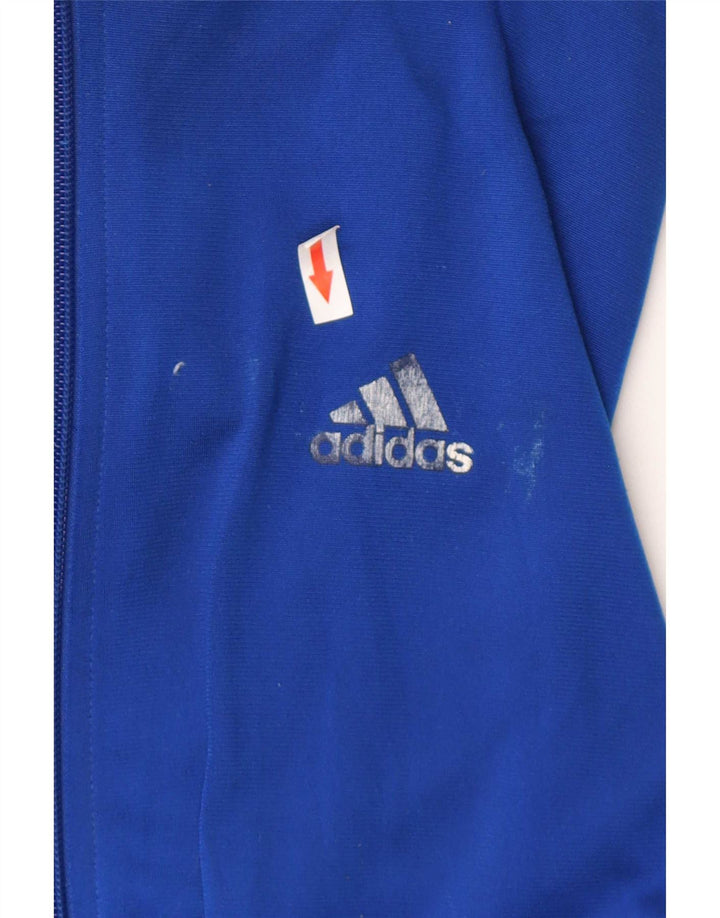 Giacca da tuta da uomo Adidas UK 40/42 Poliestere color block blu medio
