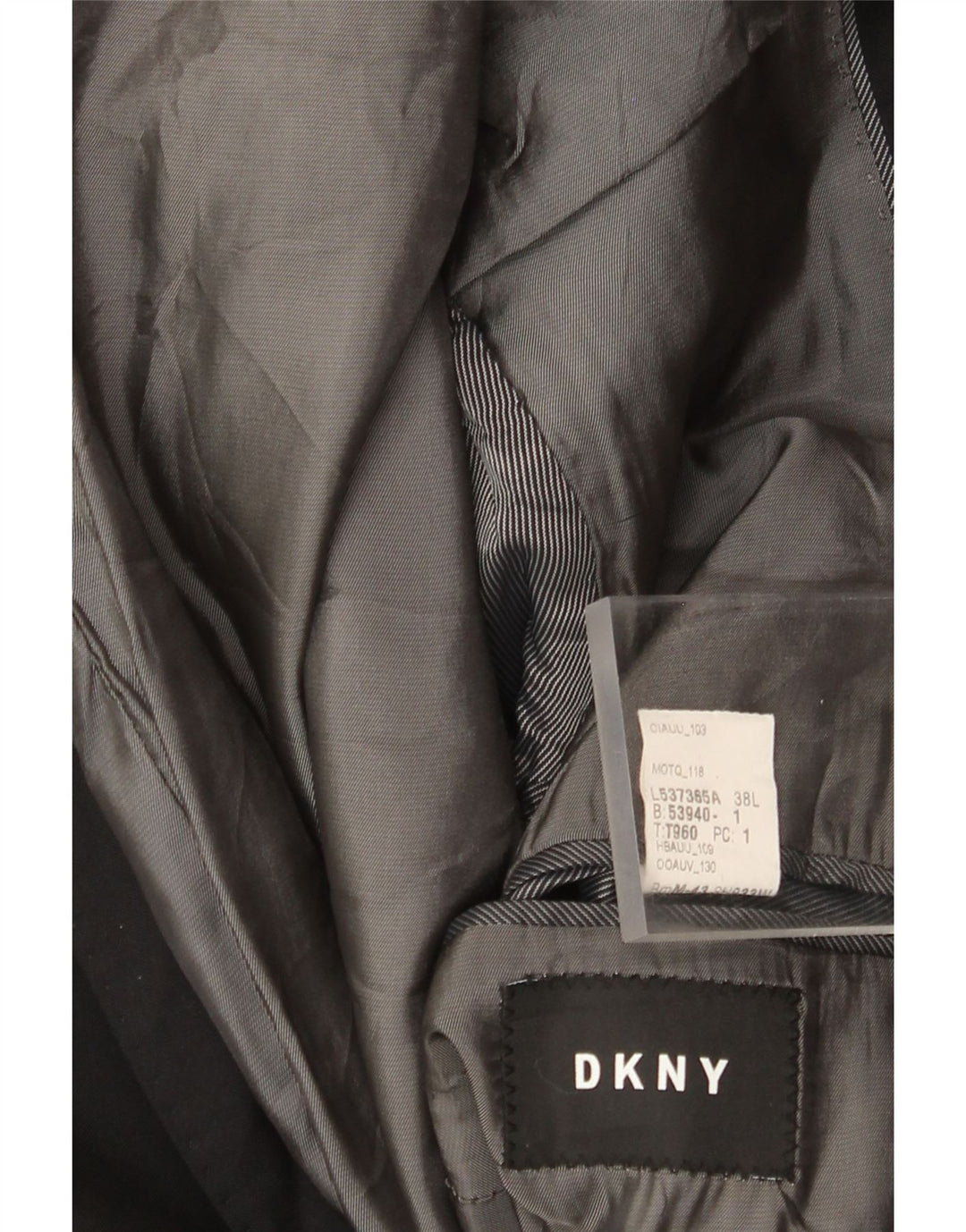 Giacca blazer da uomo a 2 bottoni Dkny UK 38 lana nera media