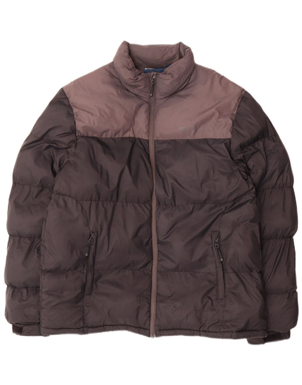 Giacca imbottita da uomo Mountain Warehouse UK 40 Large in nylon color block nero