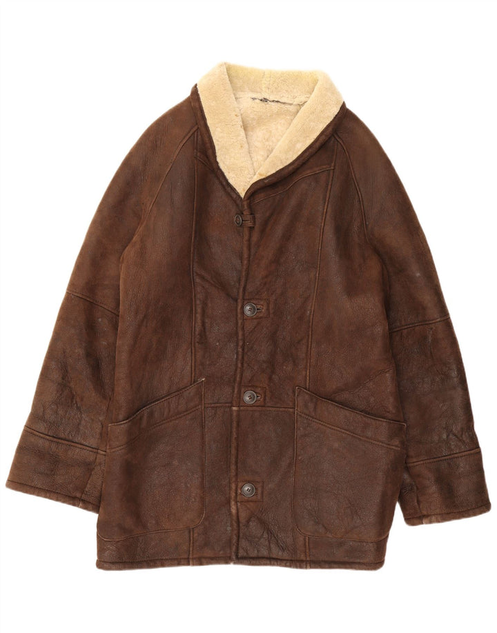 WESTBURY Giubbotto in Shearling da Uomo IT 56 3XL Pelle Marrone