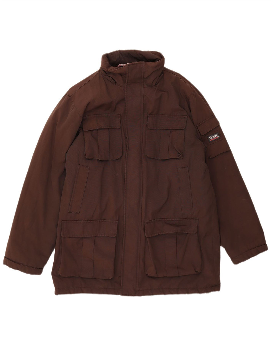Giacca imbottita da uomo Slam UK 40 grande nylon marrone