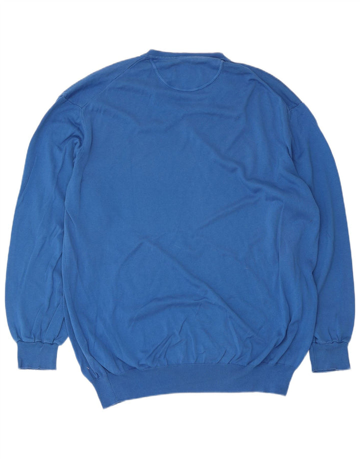 Maglione da uomo con scollo a V Marlboro Classics 3XL cotone blu
