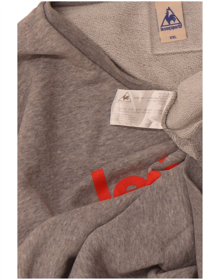Felpa grafica da uomo LE COQ SPORTIF 2XL cotone grigio