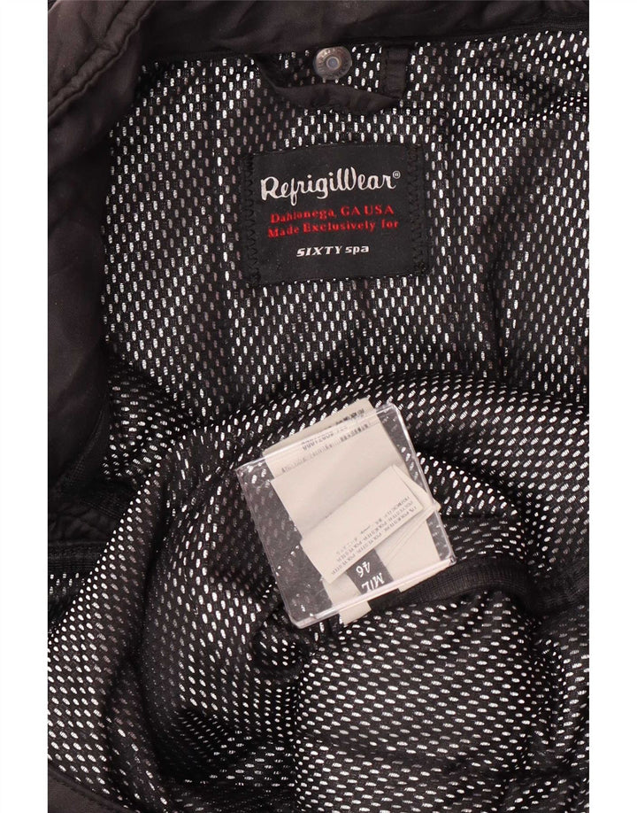 Refrigiwear Giacca imbottita con cappuccio Sixty spa da donna UK 14 media nera