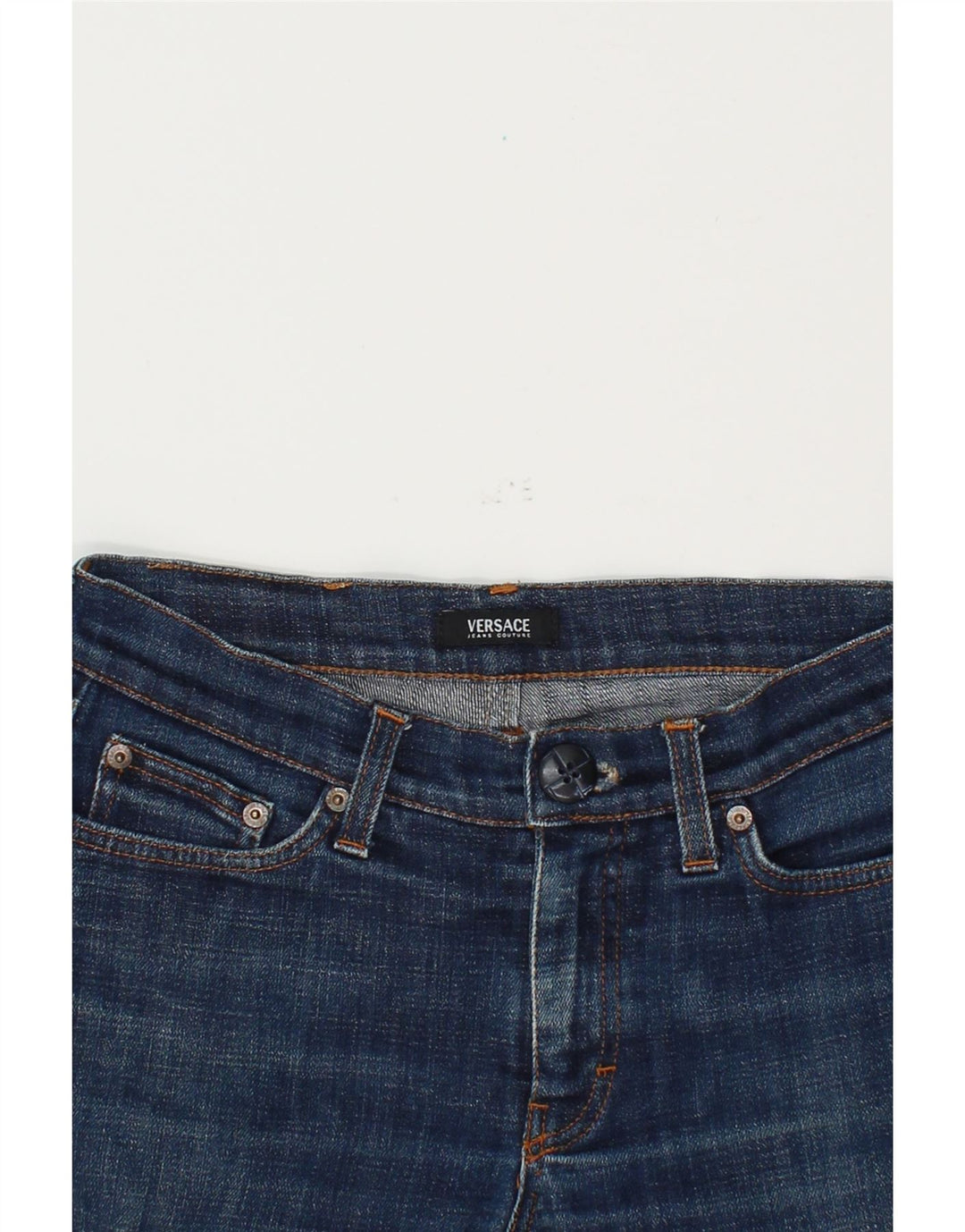 VERSACE Womens Slim Jeans W26 L29  Navy Blue Cotton Vintage Versace and Second-Hand Versace from Messina Hembry 