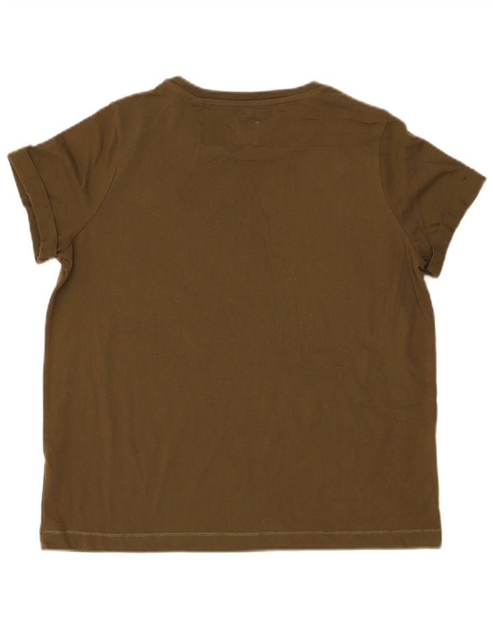 T-shirt da donna Jack Wills Top UK 12 cotone kaki medio