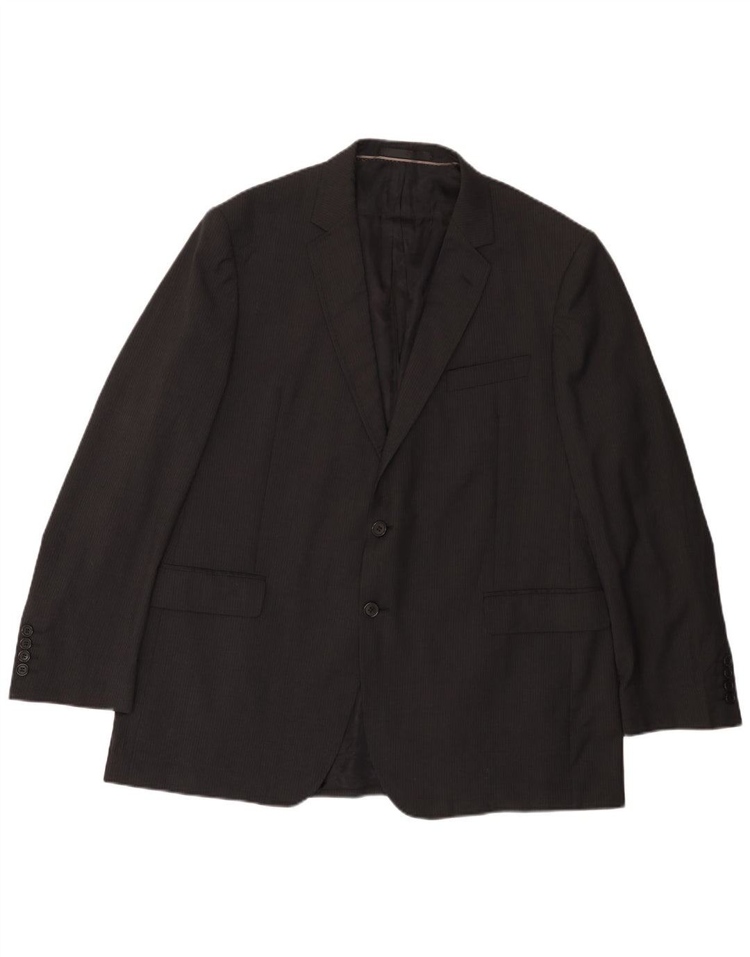 MARKS & SPENCER Giacca blazer da uomo a 2 bottoni UK 38 gessato nero medio