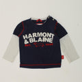 HARMONT & BLAINE Baby Boys Graphic Top Long Sleeve 9-12 Months Navy Blue | Vintage Harmont & Blaine | Thrift | Second-Hand Harmont & Blaine | Used Clothing | Messina Hembry 