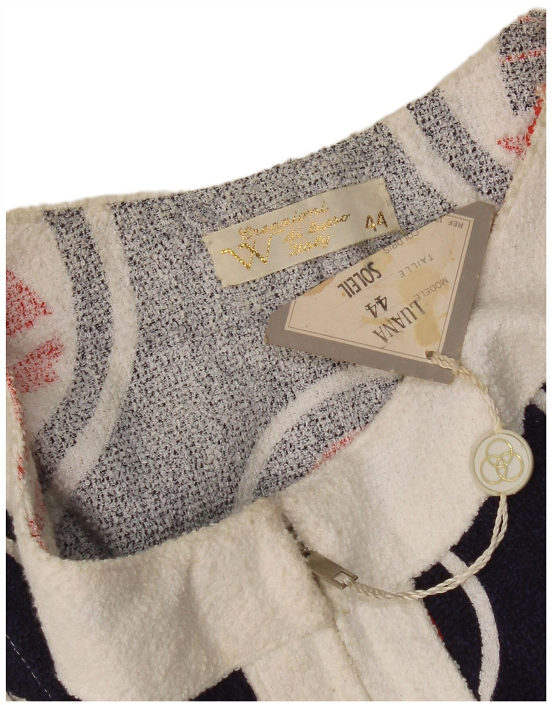 Abito a trapezio senza maniche da donna Luna IT 44 Blu navy medio geometrico