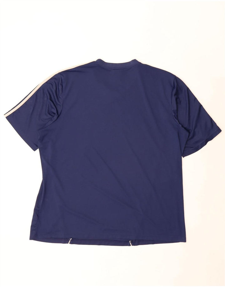 T-shirt da uomo Adidas Top 2XL poliestere blu navy