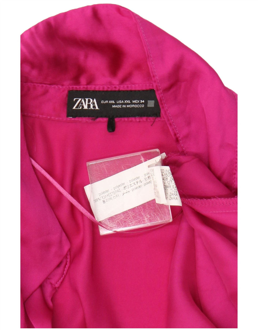 Camicetta camicia da donna Zara UK 20 2XL Poliestere rosa