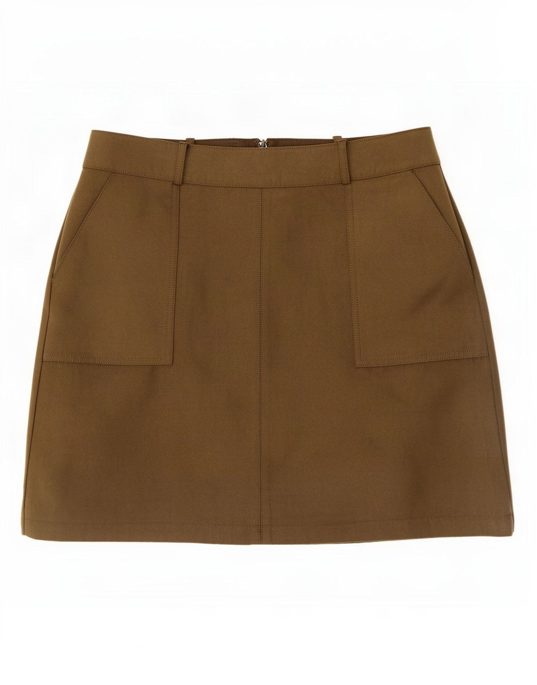 Minigonna da donna Oasis UK 12 media W30 poliestere kaki